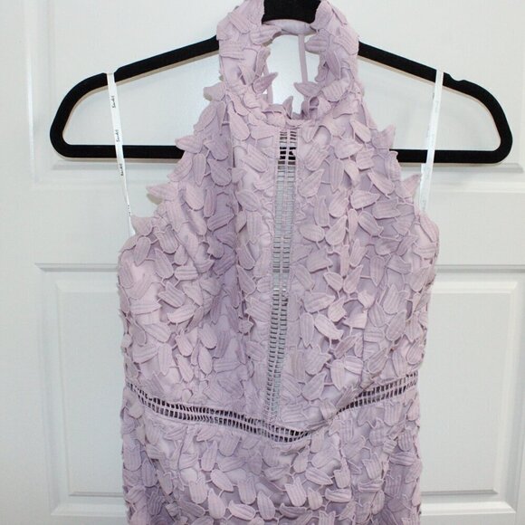 Bardot Lilac Textured Midi Dress - Picture 3 of 8